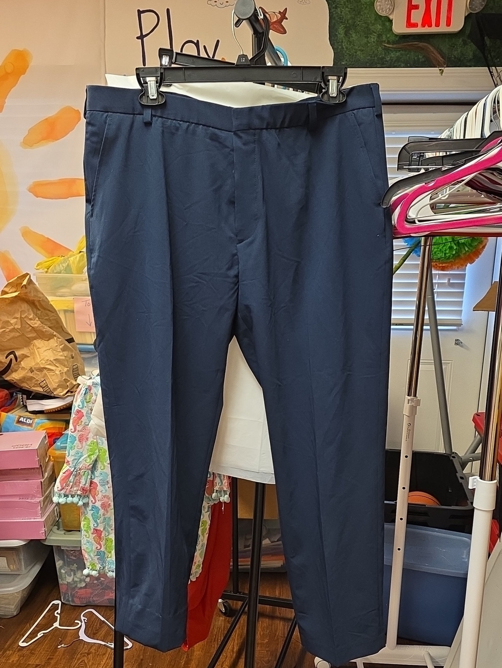 George Navy Stretch Dress Pants for Men